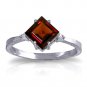 1.77 CTW 14K Solid White Gold Simlify And Enjoy Garnet Diamond Ring Womens