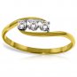 0.15 Ct 14K Solid Gold Winter Twilight Diamond Ring Genuine Gemstone Size 5-11