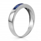 0.6 Carat 14K Solid White Gold Wind Blows Joy Sapphire Ring Wedding Engagement