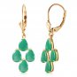 4.5 Carat 14K Solid Gold Evergreen Emerald Earrings