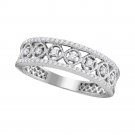 10k White Gold Unique Wedding Anniversary Band Diamond RING For Women 1/4 Ct