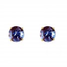 0.95 Carat 14K Solid Gold Joy In Your Eyes Tanzanite Earrings Natural Gemstone