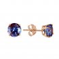 0.95 Carat 14K Solid Gold Joy In Your Eyes Tanzanite Earrings Natural Gemstone