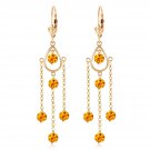 Womens 3 CTW 14K Solid Gold Gilded Age Citrine Earrings Cute Fashion Jewelry