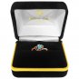 0.97 CTW 14K Solid Rose Gold Ring Natural Diamond Blue Topaz Anniversary Bridal