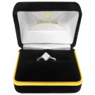 1.77 Ct 14K Solid White Gold Ring Diamond Aquamarine Gemstone Womens Size 5-11
