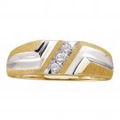 Mens Diamond Band Wedding Anniversary RING 0.11 CT 10k Yellow Gold Size 8-13
