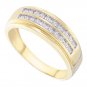 Mens Solid 10k GOLD Genuine 0.25 CT Carat DIAMOND Wedding Anniversary Band Ring