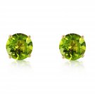 3.1 CTW 14K Solid Gold Stud Earrings Natural Peridot