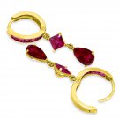 7.72 Carat 14K Solid Gold Stunner Cubic Zirconia Earrings Womens Girls Ladies