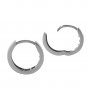 0.85 CTW 14K Solid White Gold Hoop Huggie Earrings Aquamarine