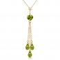 4.75 CTW 14K Solid Gold Barocco Peridot Necklace