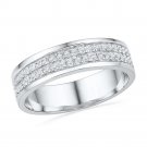 10k White Gold Womens Diamond Wedding Band Fashion Ring 1/5 Cttw