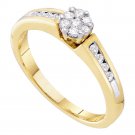Solid 10k Yellow Gold Womens Diamond Engagement RING 1/4 Cttw Bridal Size 5-9