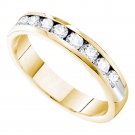 0.75 CT 14k Yellow Gold Womens Round Cut Diamond 4mm Wedding Band Size 5-11