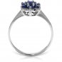0.66 Ct 14K Solid White Gold Ring Natural Sapphire Anniversary Bridal Size 5-11