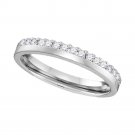 Womens Diamond Wedding BAND Anniversary RING 14k White Gold 0.20 CT Size 5-11