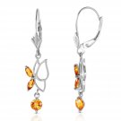 0.8 Carat 14K Solid White Gold Irena Citrine Earrings