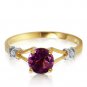 0.92 Carat 14K Solid Gold Kept Secrets Amethyst Diamond Ring Anniversary Bridal