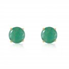 0.95 CTW 14K Solid Gold Spring Doesn't Fade Emerald Earrings Natural Gemstone