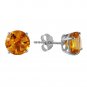 3.1 CTW 14K Solid White Gold Vous Le Charme Citrine Earrings