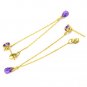 3.15 Carat 14K Solid Gold Chandelier Earrings Natural Amethyst