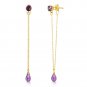 3.15 Carat 14K Solid Gold Chandelier Earrings Natural Amethyst
