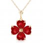 3.6 CTW 14K Solid Gold Consolation Ruby Necklace Womens Stylish Gemstone