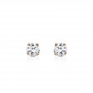 0.1 CTW 14K Solid Gold Stud Earrings 0.10 Carat Natural Diamond