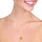5.32 CTW 14K Solid Gold Necklace Checkerboard Cut Citrine Diamond
