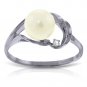 2.02 Carat 14K Solid White Gold Lara's World pearl Diamond Ring Womens Size 5-11