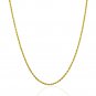 14k Yellow Gold Solid Diamond Cut Rope Chain 1.5mm
