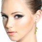 14K Solid White Gold Chandelier Earrings withDiamonds & Peridots