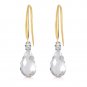 4.6 CTW 14K Solid Gold Impressions White Topaz Diamond Earrings Cute Fashion