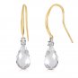 4.6 CTW 14K Solid Gold Impressions White Topaz Diamond Earrings Cute Fashion