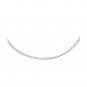 2.5mm 14k Two Tone Gold Reversible Omega Necklace