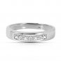 0.02 CT 14K Solid White Gold Rings Natural Diamond Womens Engagement Band Ring