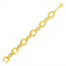 Wide Oval Link Bracelet in 14k Yellow Gold