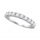 Womens Diamond Wedding Anniversary Band Ring 14k White Gold 1.00 CT SIZE 5-11