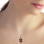 3.15 Carat 14K Solid White Gold Opposites Attract Garnet Citrine Necklace