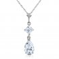 2 Carat 14K Solid White Gold Naturalme Of The Game Aquamarine Necklace