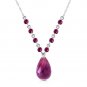 11.5 Carat 14K Solid White Gold You Intoxicate Me Amethyst Necklace