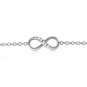 14K Solid White Gold Infiniti Bracelet with Natural Diamonds