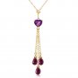 4.75 CTW 14K Solid Gold Always Love Amethyst Necklace