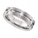 Mens Diamond RING Wedding BAND Anniversary 10k White Gold 0.23 Carat Size 8-13