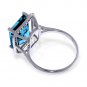 7.8 Carat 14K Solid White Gold Return My Heart Blue Topaz Diamond Ring Womens
