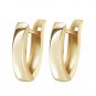 14K Solid Gold Precious Gift Huggie Earrings Womens Classy Jewelry Layering