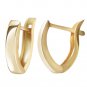 14K Solid Gold Precious Gift Huggie Earrings Womens Classy Jewelry Layering