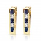 1.26 Carat 14K Solid Gold Rhea Sapphire White Topaz Earrings
