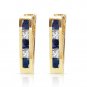 1.26 Carat 14K Solid Gold Rhea Sapphire White Topaz Earrings